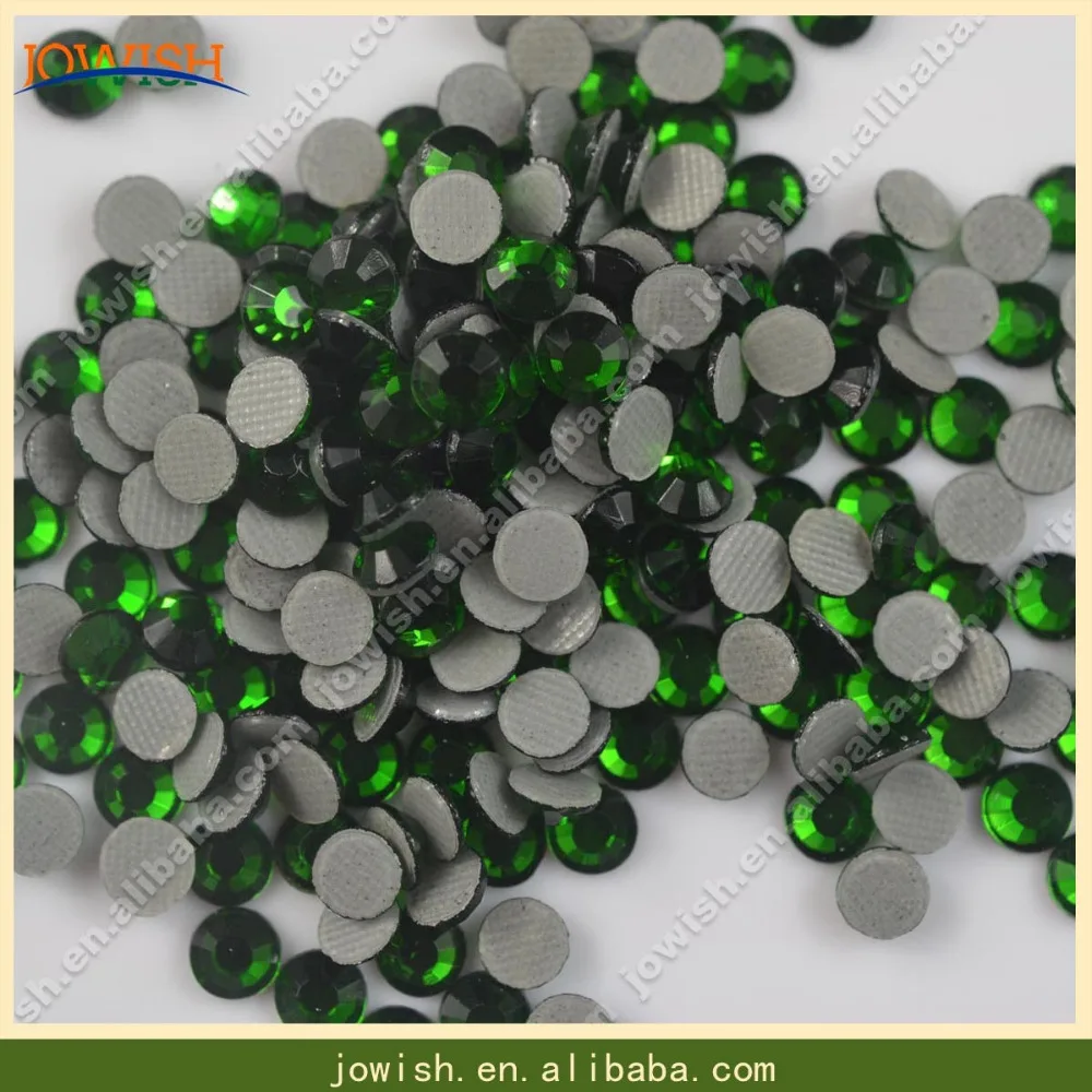 

SS6 Green heat transfer korean rhinestone 1000Gross/pack, lead free hotfix flat back clear stone for shoes clothing