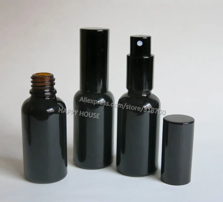 360 x 30ml Black Glass Oil Bottle 1oz Mist Sprayer Glass Bottle 30 cc