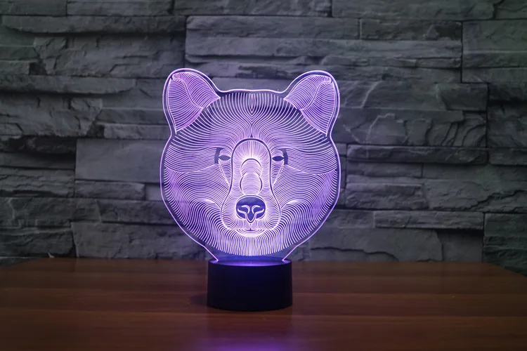 3D иллюзия 7 Красочный Эффект Изменить сенсорный выключатель USB настольный свет удивительная игрушка подарок украшение для мальчиков и