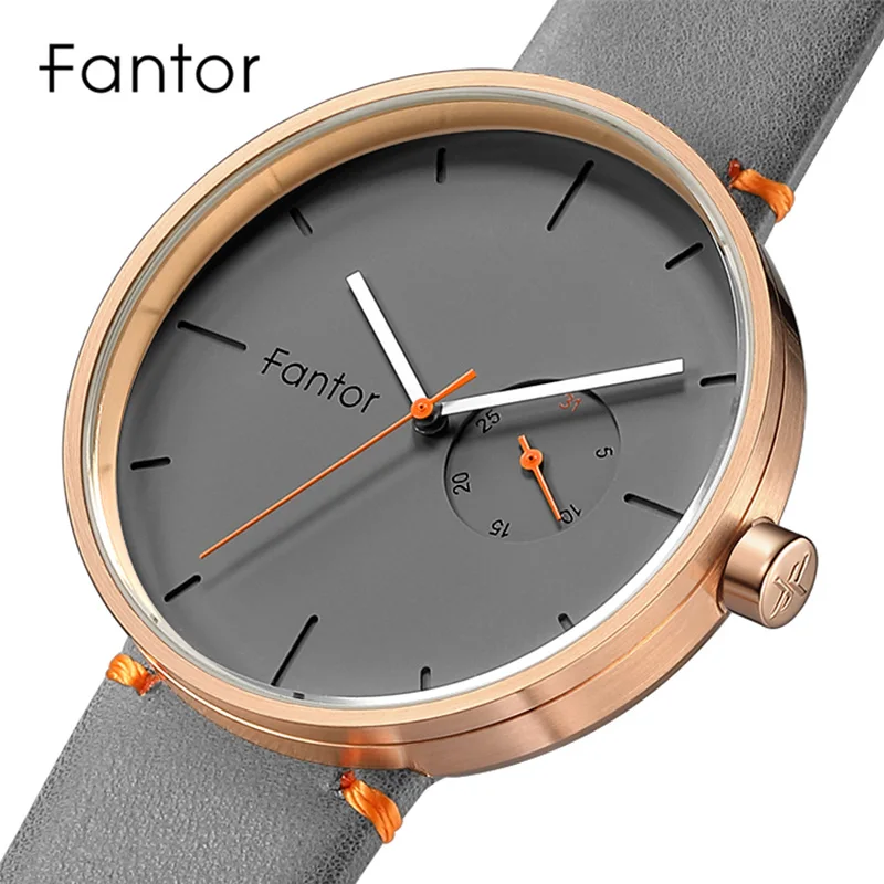 Skup Fantor męska minimalistyczne zegarki mężczyźni 2019 luksusowej marki Casual Chronograph Quartz Wrist Watch wodoodporna skóra mężczyzna zegar