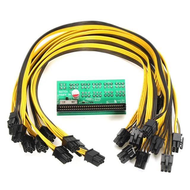 Best Price DPS-1200FB/QB Power Module Breakout Board for 1600W Server Power Conversion Board with 10 6pin Cable for Ethereum Mining Device Best Price DPS-1200FB/QB Power Module Breakout Board for 1600W Server Power Conversion Board with 10 6pin Cable for Ethereum Mining Device