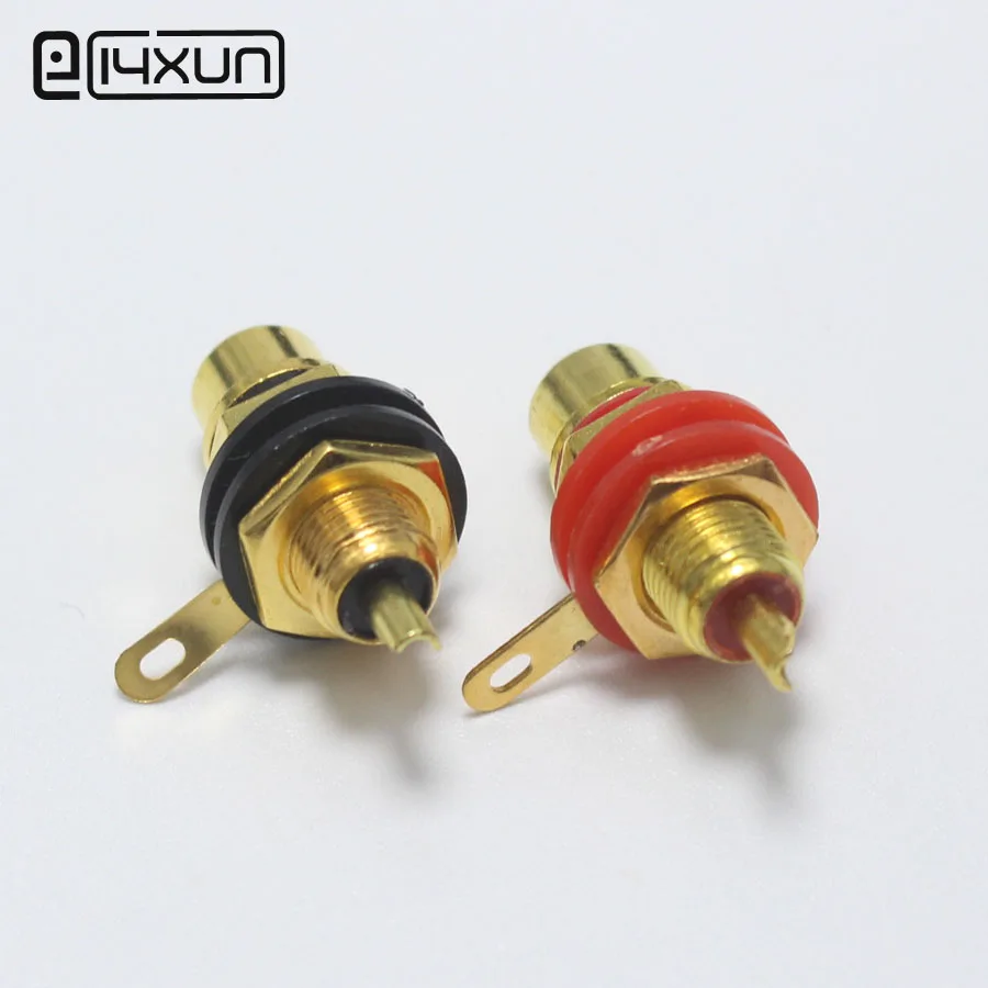 1 шт. Позолоченный разъем RCA гнездо RCAKY PCB панель с гайкой аудио Vedio