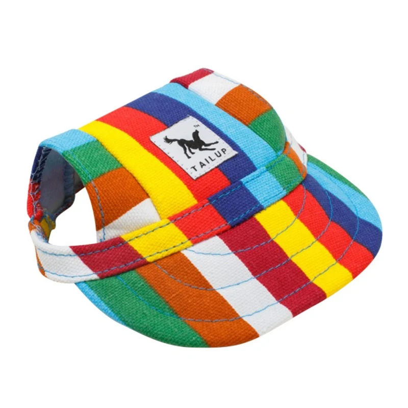 

Summer Dog Hat With Ear Holes Canvas Baseball Cap For Small Pet Dog Outdoor Accessories Hiking Pet Products