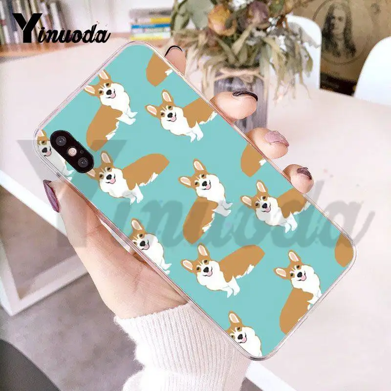 Yinuoda вельш корги щенков Прозрачный чехол для мобильного телефона iPhone 8 7 6 6S Plus X 5 5S