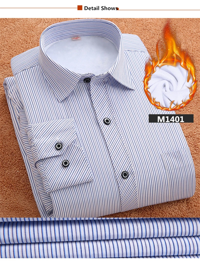 Модная мужская полосатая рубашка с длинным рукавом, хлопковая зимняя фланелевая теплая Повседневная Мужская рубашка, деловая рубашка 8XL размера плюс