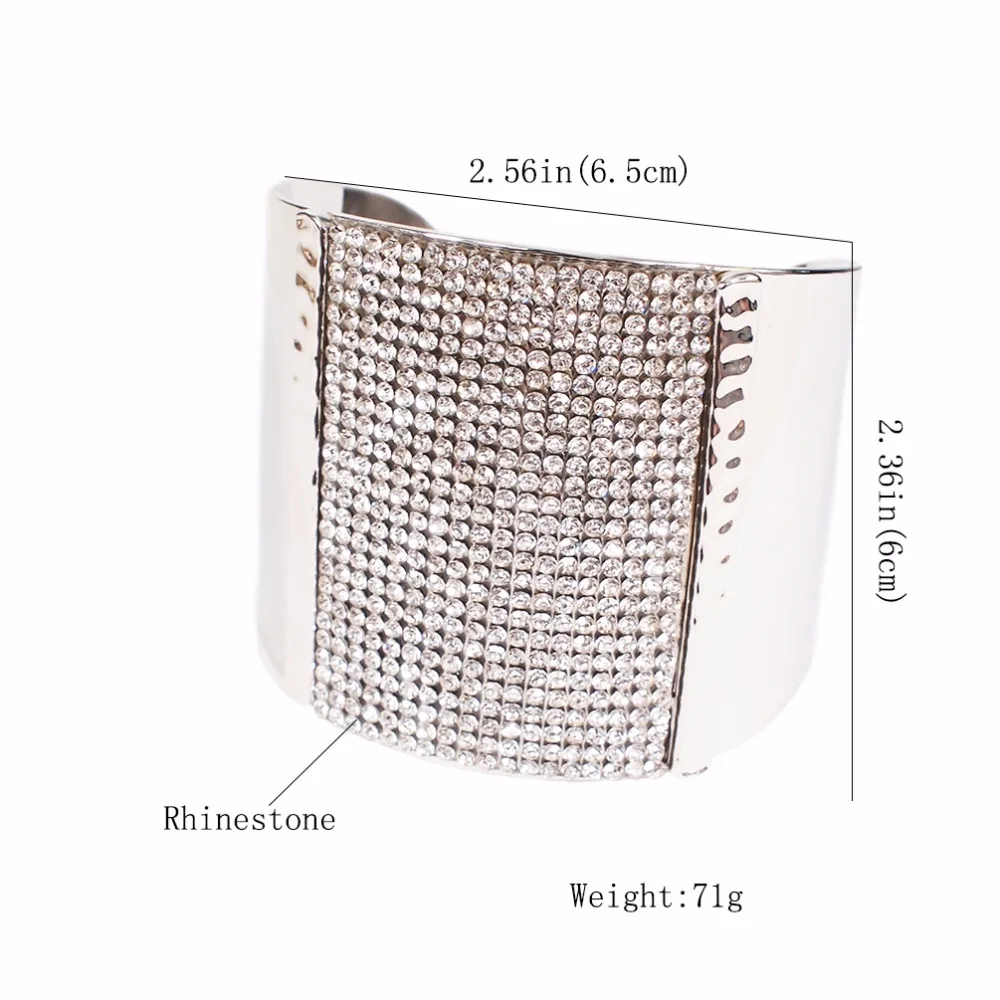 MANILAI, роскошные стразы, сплав, манжета, браслет для женщин, панк, массивный браслет, браслеты, аксессуары, свадебные ювелирные изделия