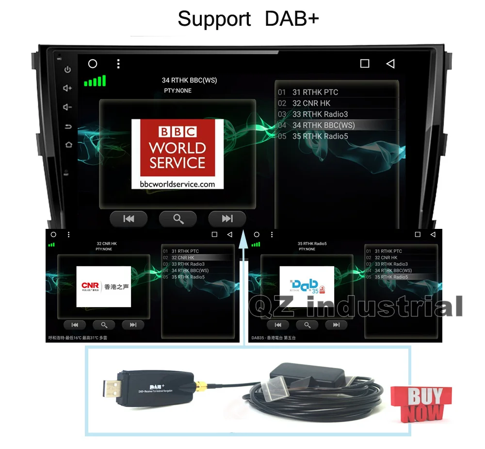 Clearance QZ industrial HD 10.2" 2.5D 8core Android 8.1 T8 for ZOTYE T600 2014-2017 Car DVD player with 3G 4G WIFI Radio Navi GPS RDS Map 11