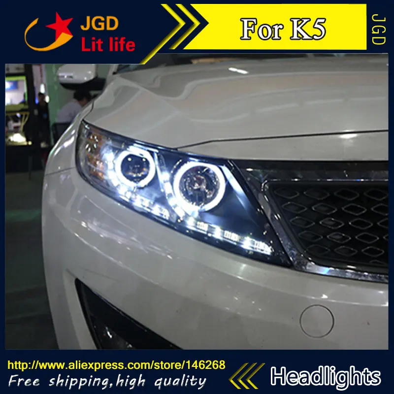 Free shipping ! Car styling LED HID Rio LED headlights Head Lamp case