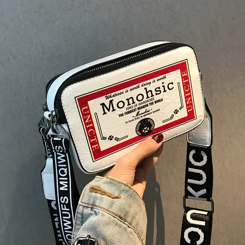 

Small Bag Box Leather Women Crossbody Bag Famous Brand Ladies Messenger Shoulder Bag Letter Wide Shoulder Straps gg luis vuiton
