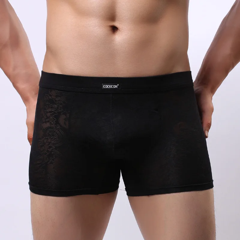 Cockcon New Men S Boxer Lace Boxer Sexy Underwear Men S Underwear Shorts Breathable Comfort