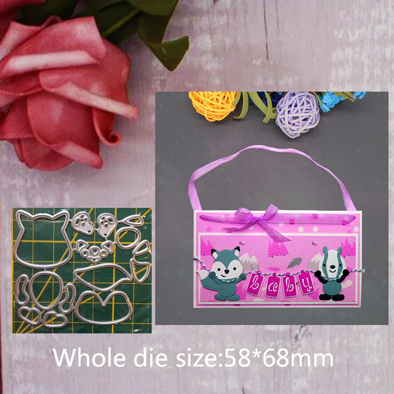 

58*68mm new Fox Metal Cutting Dies Stencil for DIY Scrapbooking Album Paper Cards Decorative Crafts Embossing new dies for 2019