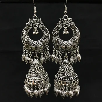 

hot sell new - Wholesale -hot >>A parir Miao Tibet Silver Side Hollow Pattern Earrings Thai silver earrings Thailand
