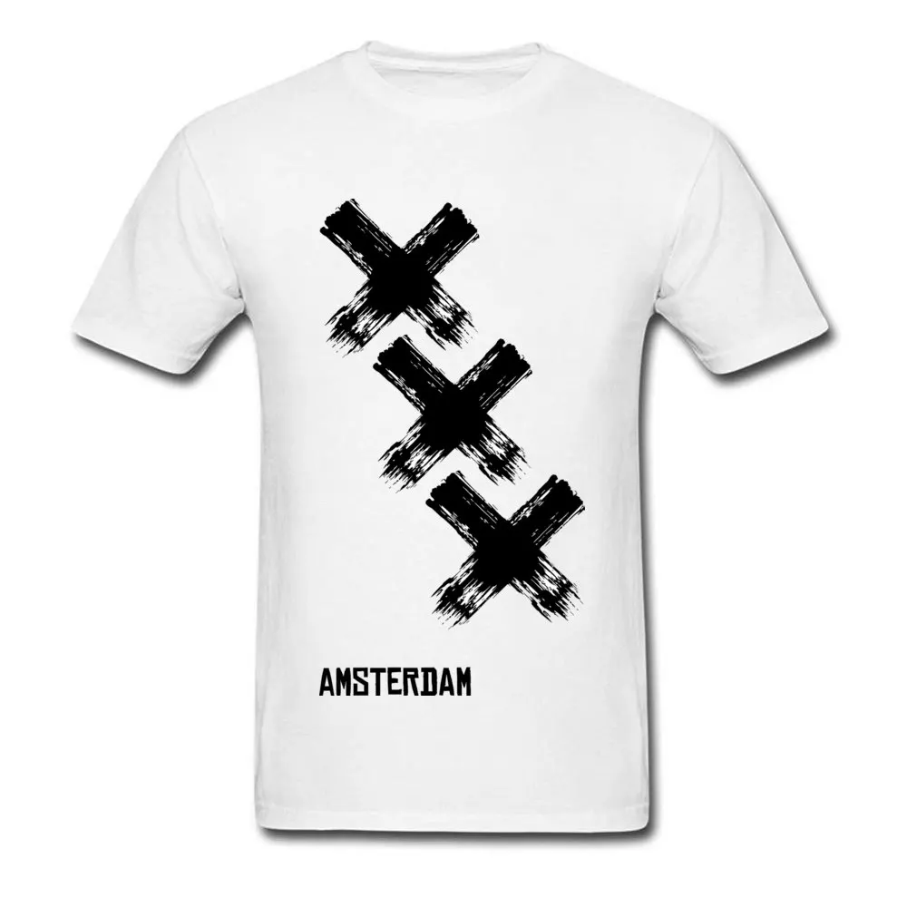 Tops & Tees Amsterdam Dry Brush Summer Discount Normal Short Sleeve 100% Cotton Crew Neck Mens T Shirts Normal Tops Tees Amsterdam Dry Brush white