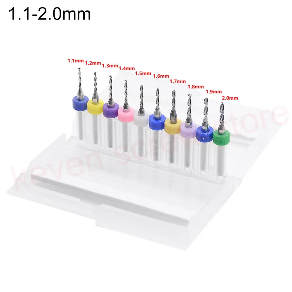10 шт./компл. 0,1 мм-1,2 мм Высокое качество твердого сплава PCB печатная плата карбида Micro Сверла инструмент 0,1 мм-1,2 мм для SMT станок с ЧПУ