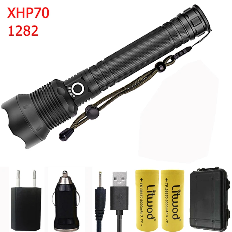 Litwod Z25 50000LM XLamp xhp70.2 самый мощный фонарик usb Zoom СВЕТОДИОДНЫЙ Фонарь xhp70 xhp50 18650 или 26650 перезаряжаемый аккумулятор - Испускаемый цвет: Option H