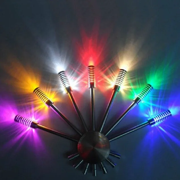 

Dimmable/Not 7W Wall Mount Light Fixture Fan Shape Lamp Indoor Porch Bedroom Disco Lobby Hotel Cafe