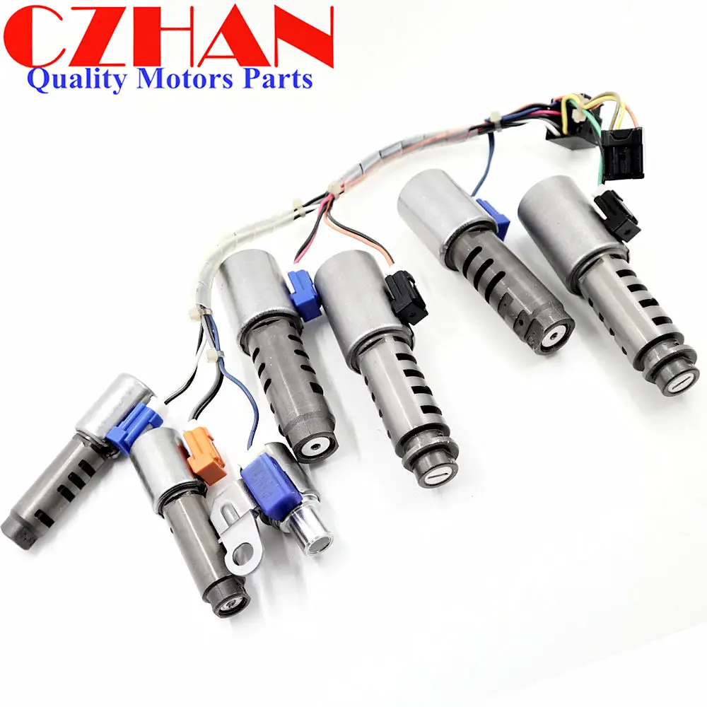 (7pc) U660E U661E Transmission Solenoid Valve W/Harness For TOYOTA