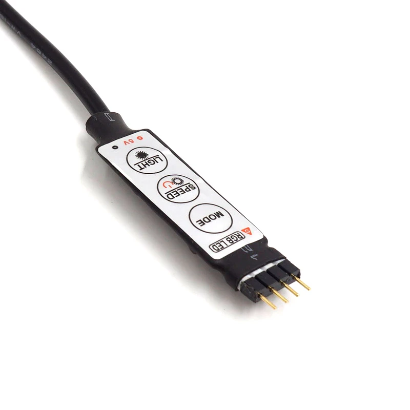 USB RGB контроллер DC5V выключатели со светодиодным индикатором с 3 ключа 4 Pin гнездовой разъем для 5V Светодиодная лента RGB с питанием от USB 19 динамических режимов для светодиодной ленты