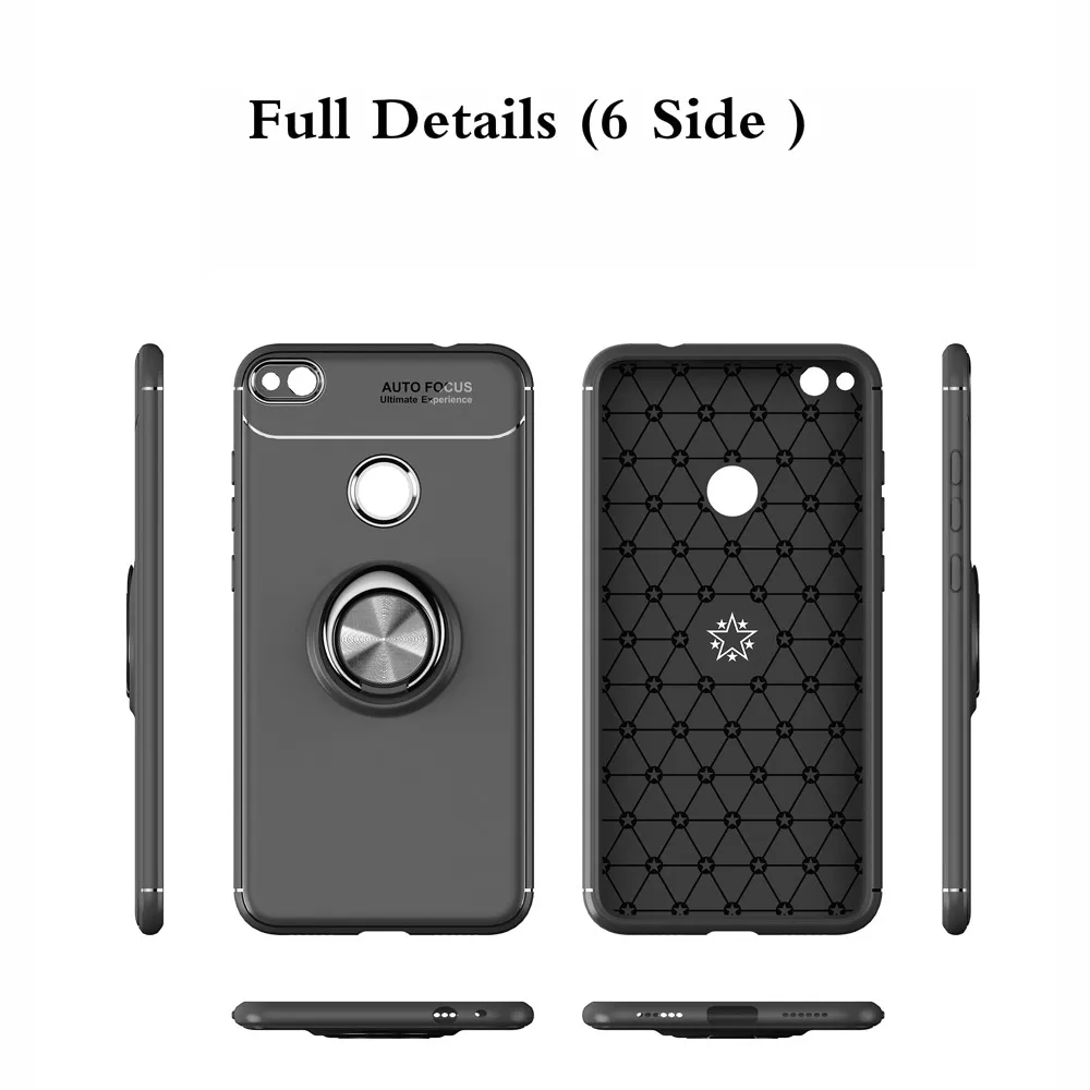 Voppton Soft TPU Case For Huawei P8 lite Case 2018 Car Holder Stand Magnetic Bracket Finger Ring For Huawei  P10 lite Honor V9 (3)