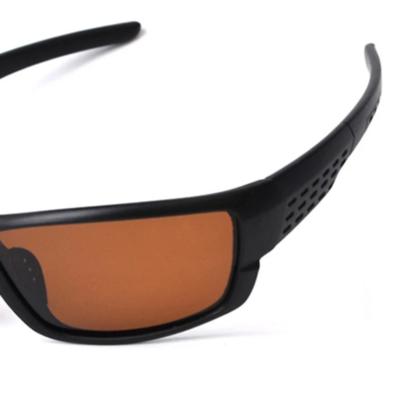 TAGION Sport Glasses Men's Polarized Sunglasses Night Vision Driving Goggles Yellow Lenses Brown Eyewear For Male_voghion.com