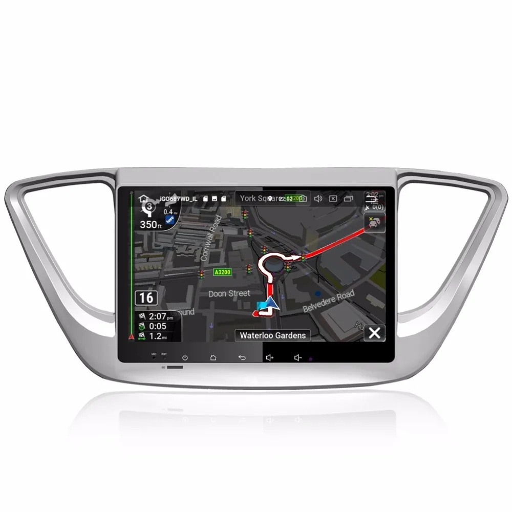 Cheap 4GB+64GB PX5 9" Android 9.0 Car DVD Player for Hyundai Verna Accent Solaris 2017 2018 Radio GPS Bluetooth WIFI Mirror-link DVR 3