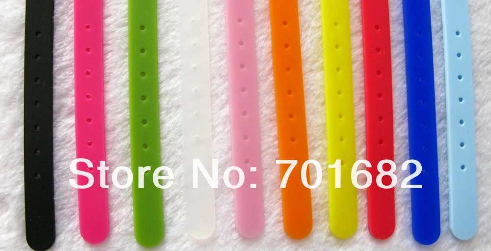 Разноцветные 8 мм шириной 21 см длина 100 шт. силиконовый браслет DIY аксессуар может через 8 мм слайд буквы или подвески