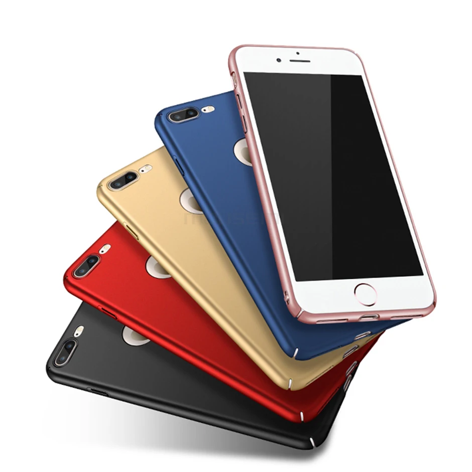 Luxury Hard PC Plastic Matte Back Cases For iPhone 6 Red Case 5 5s se 6s plus Covers For iPhone 7 plus red Full Phone Case Cover (1)