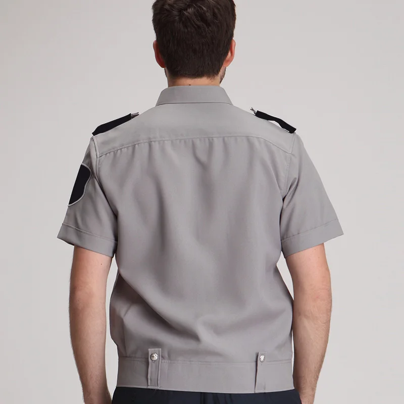 Mens Work Uniforms Security Clothing Men Suit Shirts Male Short-sleeve Security Work Wear Big Tall Mens Uniforms