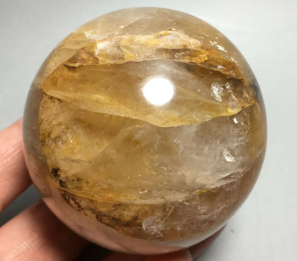 

439g NATURAL citrine Ghost QUARTZ CRYSTAL BALL HEAING Madagascar ramadan gifts