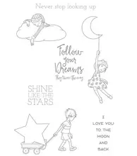 Moon Girl Transparent Clear Silicone Stamp Seal DIY Scrapbooking photo Album Decorative Clear Stamp Sheets