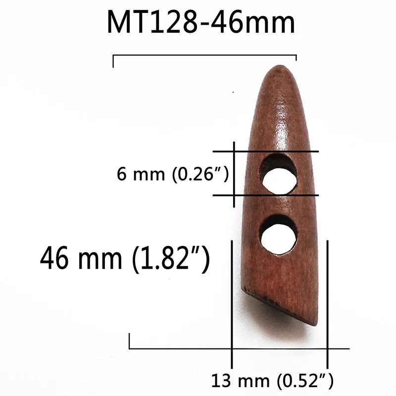 5 шт 50 шт 100 шт из натурального дерева рога большие деревянные пуговицы для шитья поделки своими руками и Скрапбукинг для одежды пальто ручной работы овальные пуговицы - Цвет: MT128-46mm
