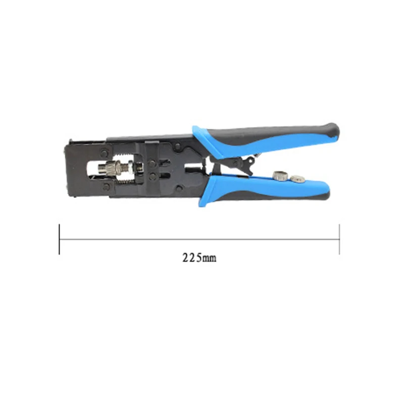 Прочный коаксиальный обжимной инструмент Bnc/Rca/F обжимной разъем Rg59/58/6 Кабельный резак провода Регулируемый обжимной Plie