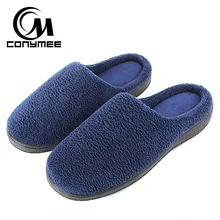 CONYMEE/Повседневная обувь; мужские домашние тапочки; зимние теплые домашние плюшевые тапочки; Pantufa для мужчин; уличные хлопковые тапочки; большие размеры