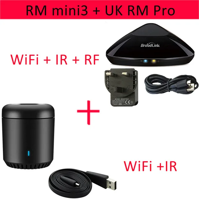 Лучший Broadlink RM3 RM Pro RM Mini3 интеллектуальная Автоматизация дома WI-FI wifi+ ИК+ РЧ универсальный дистанционный контроллер для умного дома для ios ipad Android - Цвет: UK RM Pro RM Mini3