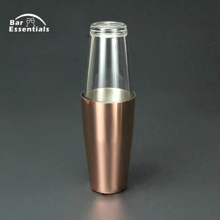 Boston Copper Plated Cocktail Shaker Premier Quality Stainless Steel