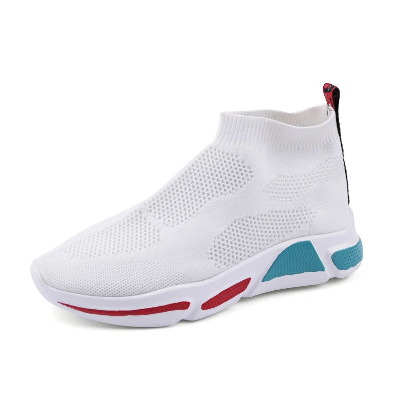 

sock sneaker women Mesh Air mesh Breathable Height Increasing Elastic band black shoes for girls CY-80