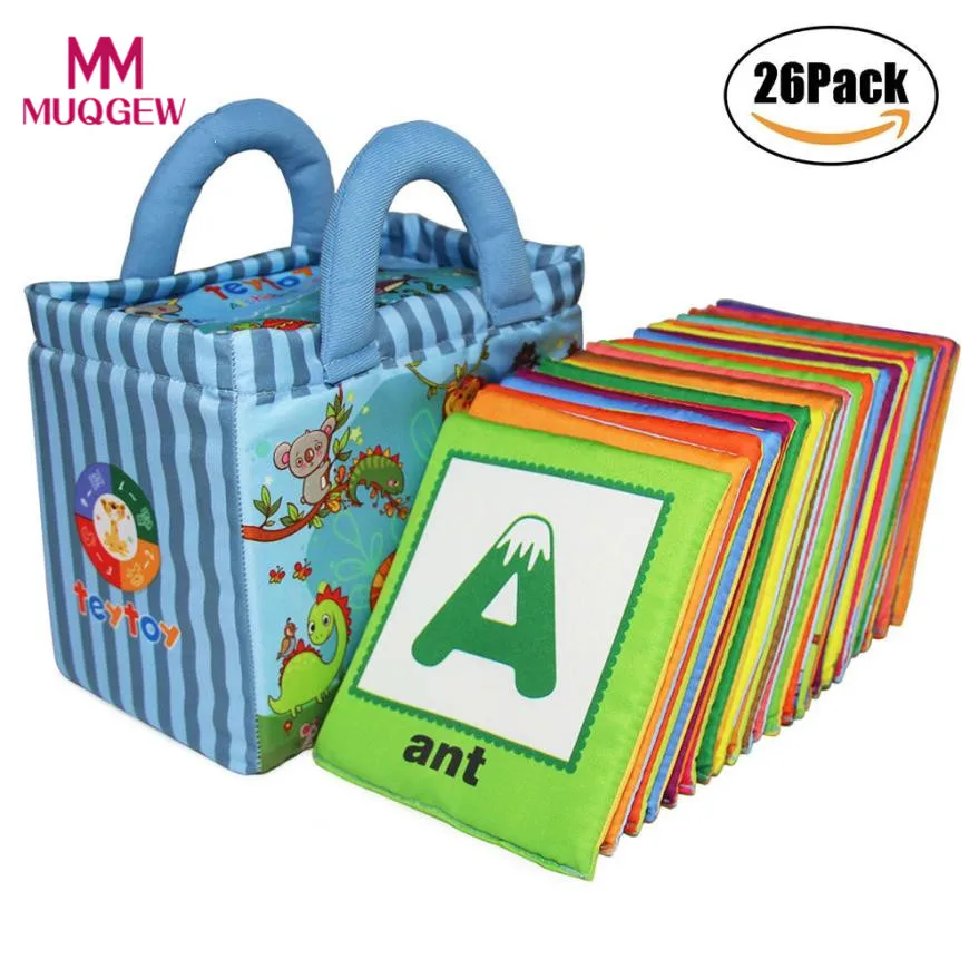 

Baby Toy Zoo Series 26pcs Soft Alphabet educational cards with Cloth Bag for children Baby memory pair game toys dropshippi#BILL