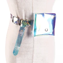 Сумка на пояс из искусственной кожи с голографическим рисунком, женская сумка на пояс черного, фиолетового и розового цветов, мини-сумка на пояс для телефона, сумка для денег, кошелек