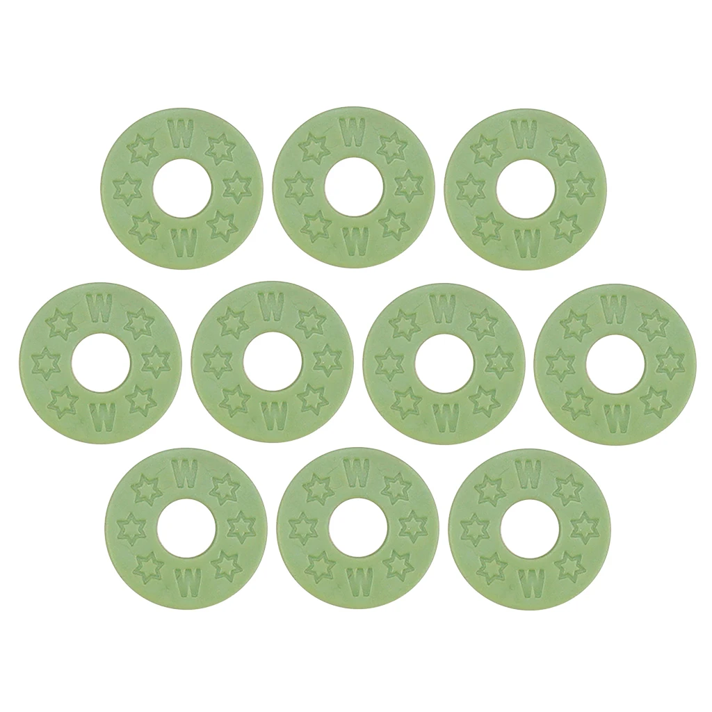10 Pieces Acoustic Electric Guitar Bass Strap Block Rubber Safety Strap Lock Washer Gasket Cushion