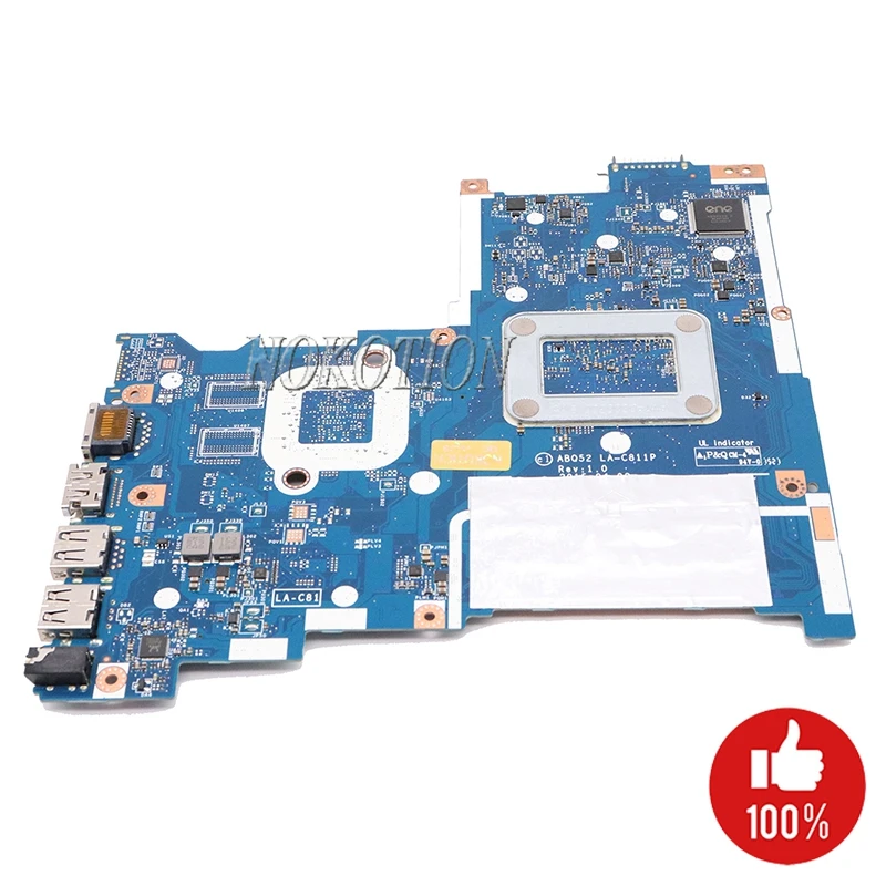 NOKOTION материнская плата для ноутбука hp Pavilion 15-AC 816812-501 816812-001 ABQ52 LA-C811P DDR3 с процессором