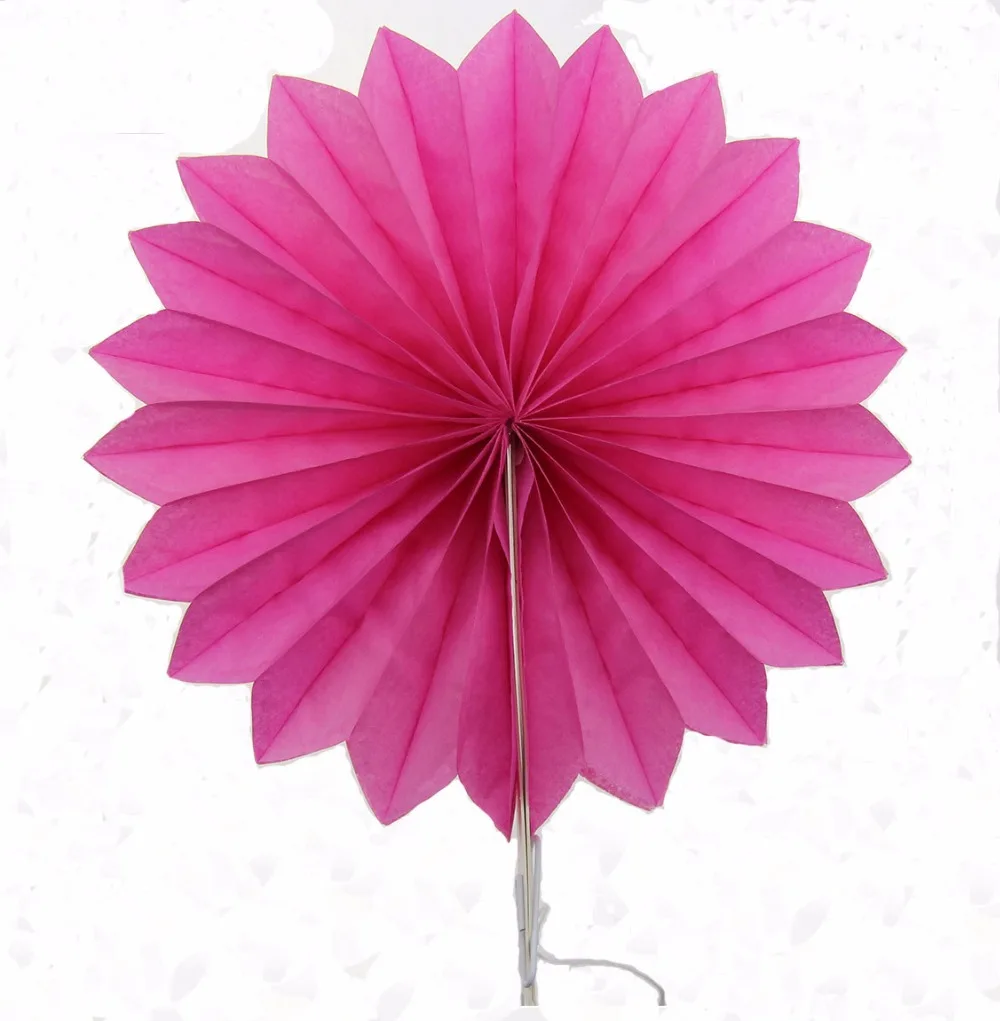 FANLUS Valentine's Day Decoration 20cm Paper Wheel Fans Pom Poms Flowers for Bridal Shower Wedding Anniversary Birthday Party  (17)