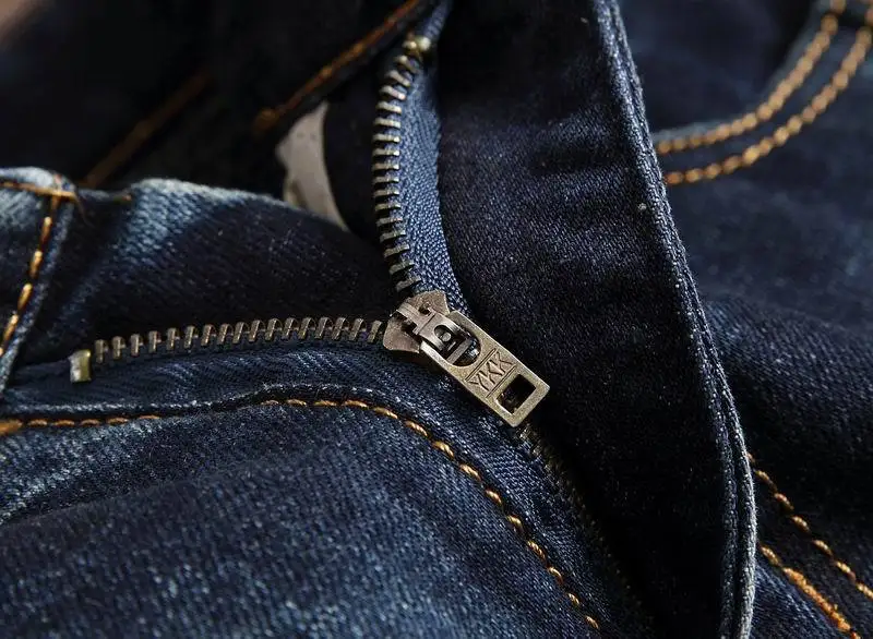 Новый Для Мужчин's джинсы тонкие прямые цилиндр молния раза мужчин стиральная мотобрюки Проблемные Джинсы для женщин мужчин одежда 2019