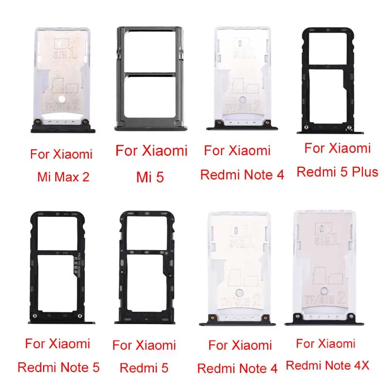 2 шт. лоток для SIM и SIM/TF карт Mi Max \ Redmi Note 4 4X 5 Plus 5|Адаптеры карт| |
