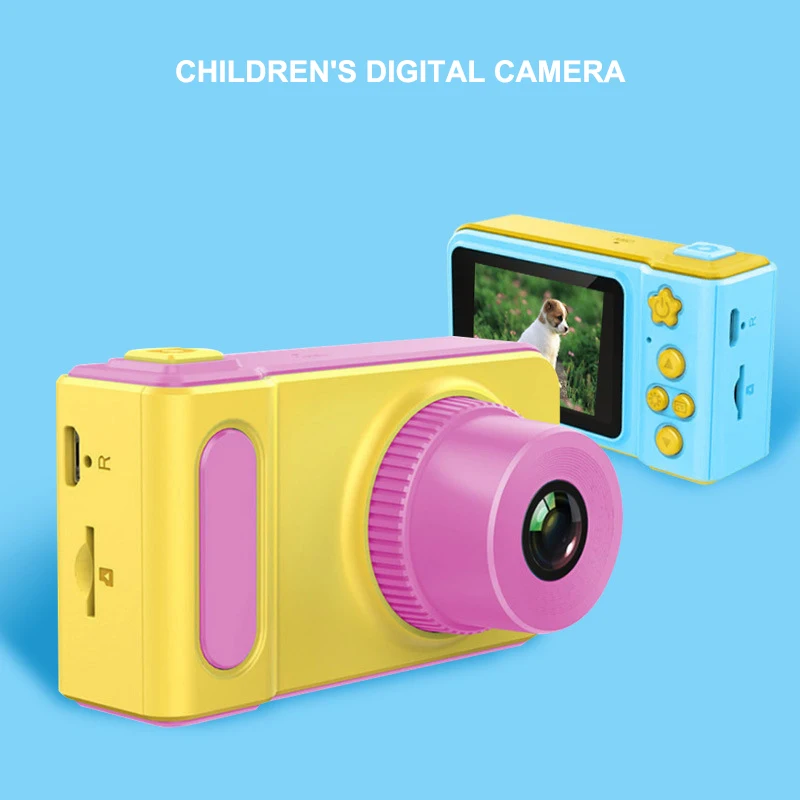 

Children's Digital Camera Mini Cute Camera Small SLR Motion Camera Toy Cartoon Game Photo Birthday Gift For Children UM