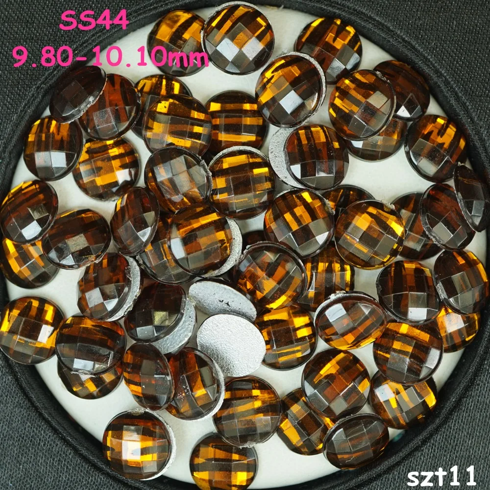 500PCS SS40 10mm round Dark brown resin-Hot-Fix-Acryl-flatback-rhinestone-Beads DIY | Дом и сад