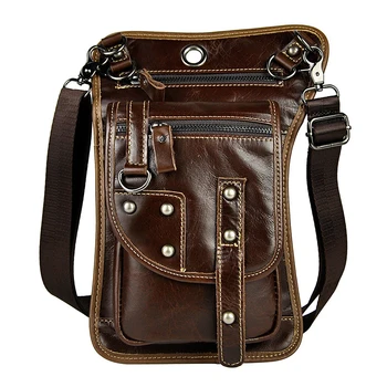 Retro Oil Wax Men Waist Bag 7 Inch Rivets Punk Shoulder Phone Bag Pack With Hooks Vintage Hip Bum Belt Pouch Fanny Pack
Retro Oil Wax Men Waist Bag 7 Inch Rivets Punk Shoulder Phone Bag Pack With Hooks Vintage Hip Bum Belt Pouch Fanny Pack