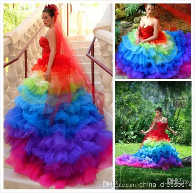 quinceanera rainbow dresses