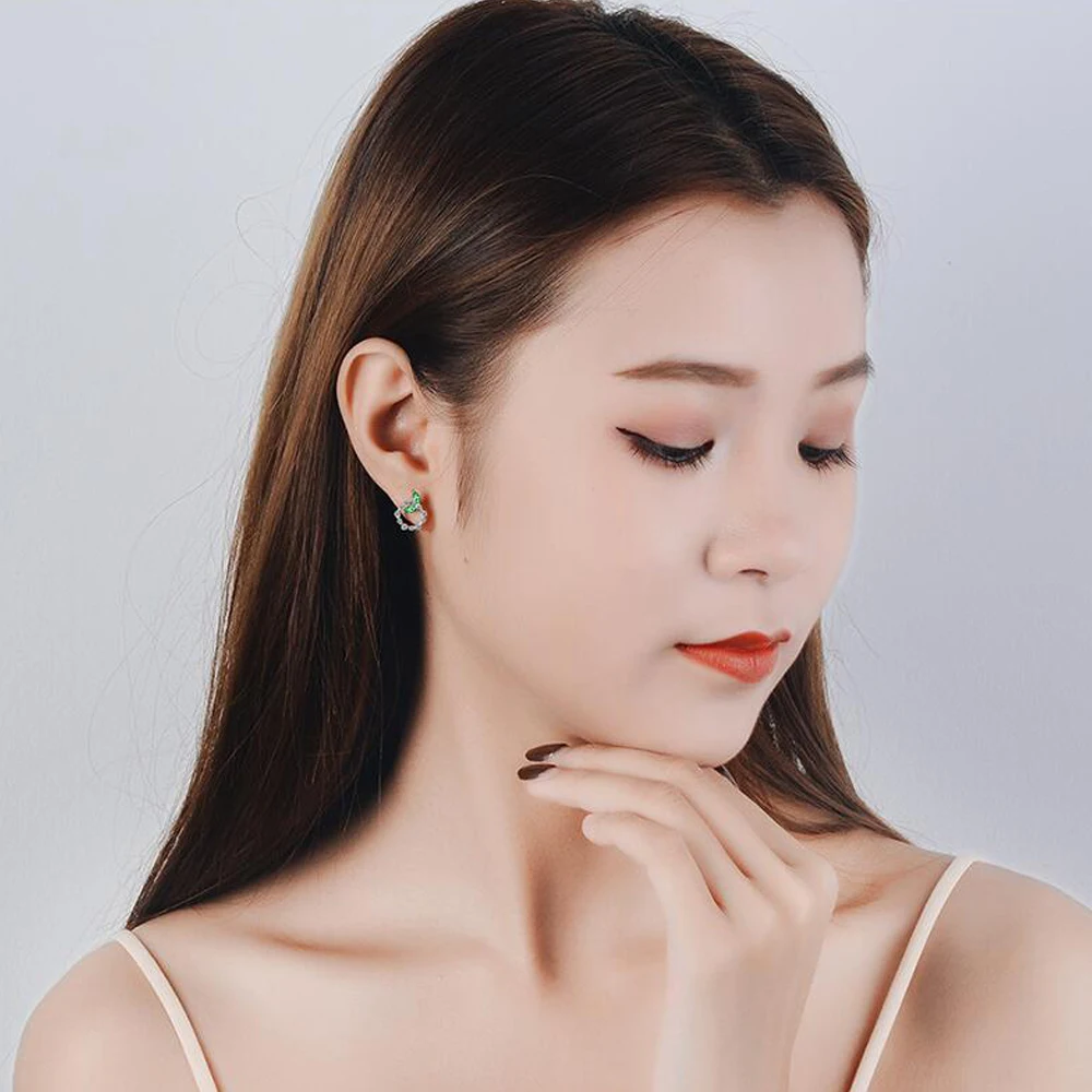 leaves stud earrings silver 925 (2)