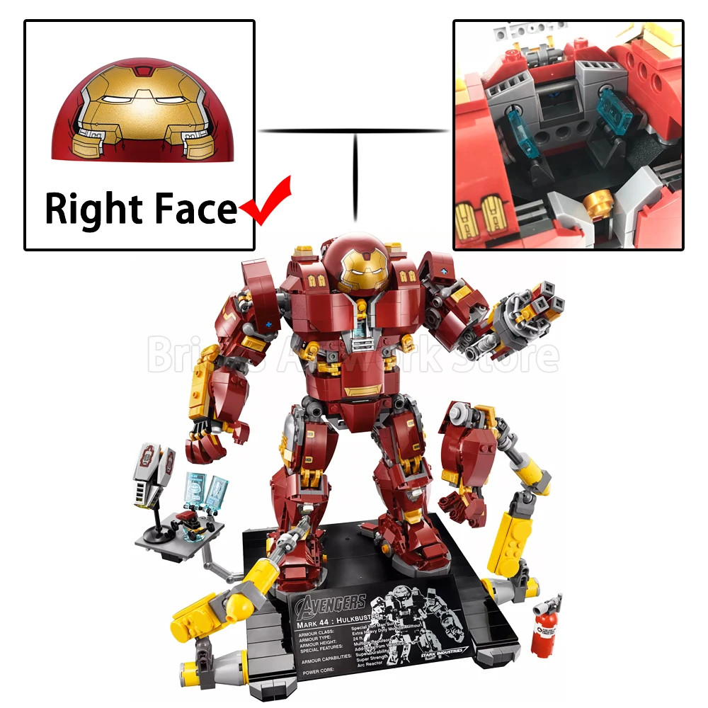 

SY1041 1530pcs Marvel Super Heroes Iron Man Anti Hulk Buster Mech Ultron Edition Model Building Blocks Compatible 76105&07101