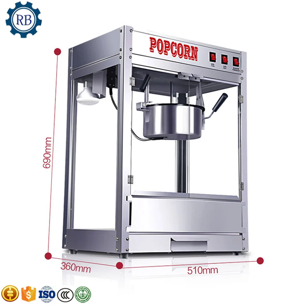 Easy Operation hot air grain corn cereal popping popcorn puffed wheat making machine/rice